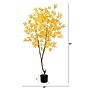 Nearly Natural 5' Autumn Maple Artificial Fall Tree in Pot, Yellow (T4839)~#|#~1CAE4169-73E9-4BBB-B35F341514813882_sc7