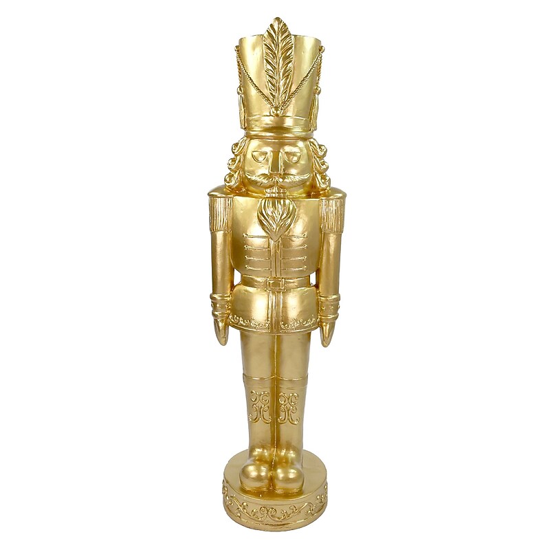 Fraser Hill Farm 4' Nutcracker Soldier, Gold (FFRS048-1SOL-GLD) image 1