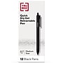 TRU RED Retractable Quick Dry Gel Pens, Medium Point, 0.7mm, Black, Dozen (TR54498-CC)~#|#~1CB58FC9-591B-4364-BC203AB78CDFE6EA_sc7
