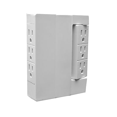 GoGreen Power 6-Outlet Swivel Adapter, 1000 Joules, White (GG-16000TSW) Simolary simolary.com