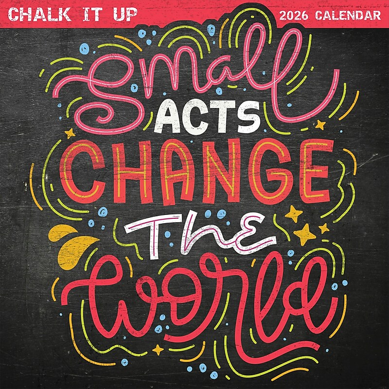 2026 TF Publishing 12" x 17" TF Publishing 12" x 12" Chalk It Up Wall Calendar 26-1107 image 1
