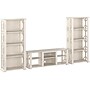Bush Furniture Homestead TV Stand with 4-Shelf Bookcases, Screens up to 70", Linen White Oak (HOT012LW)~#|#~1CCF37D9-4D4B-4E57-888E7676D6B64741_sc7
