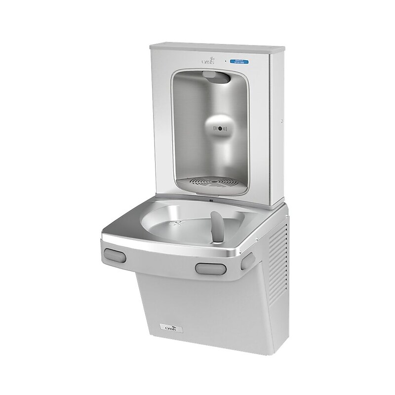 Oasis Versacooler II Single Drinking Fountain, Greystone, Refrigerated 8 GPH, Stainless Steel Electronic Bottle Filler (507049) image 1