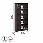 Bush Furniture Cabot 66" 5-Shelf Bookcase with Adjustable Shelves, Heather Gray (WC31766)~#|#~1CDBED6E-DCE9-4DF7-AB20F6EB7D67C721_sc7