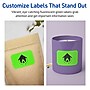 Avery Laser/Inkjet Multipurpose Decorative Edge Labels, 2" x 3", Neon Green, 160/Pack (94267)~#|#~1CE12FD1-4D54-4B9F-AAA57F401BADBC7A_sc7