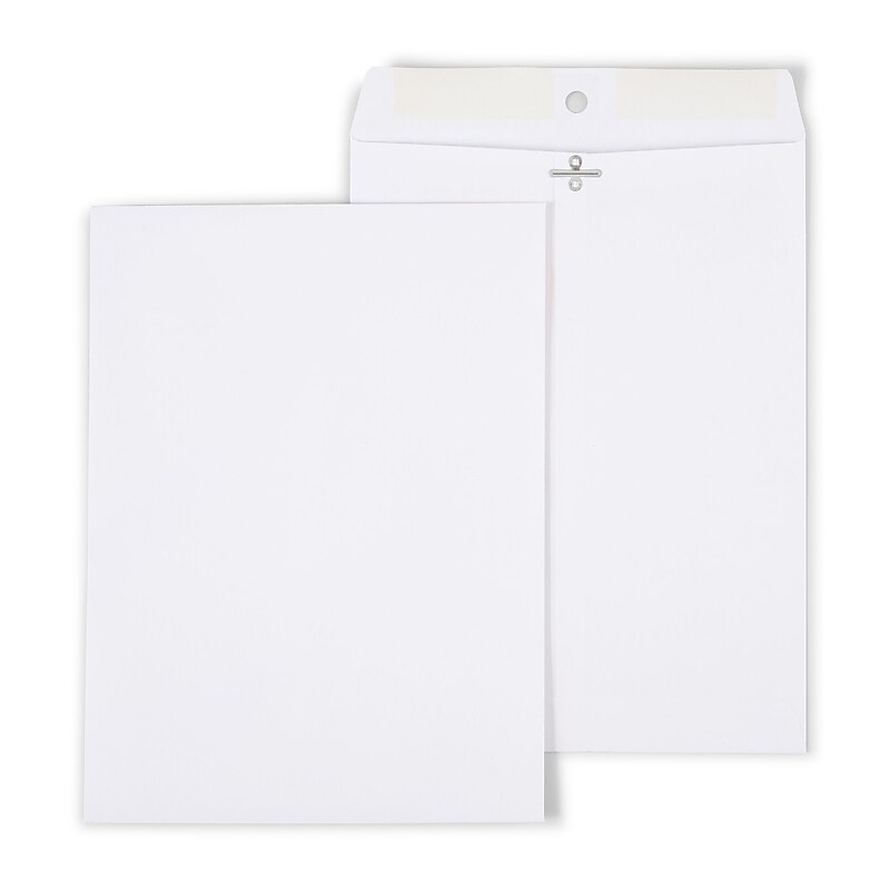 Staples Clasp Catalog Envelopes, 9"L x 12"H, White, 100/Box (570253/14210) image 1