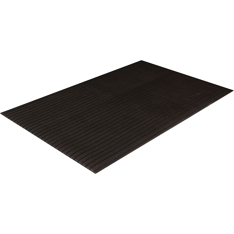 Crown Mats Tuff-Spun Foot-Lover Anti-Fatigue Mat, 36" x 144", Black (FL 3612BK) image 1