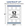 Avery Laser/Inkjet Square Glossy Labels, 2" x 2", Clear, 300 Labels/Pack (94107)~#|#~1CE2BA68-0A0A-42AB-B316183F596D61F9_sc7