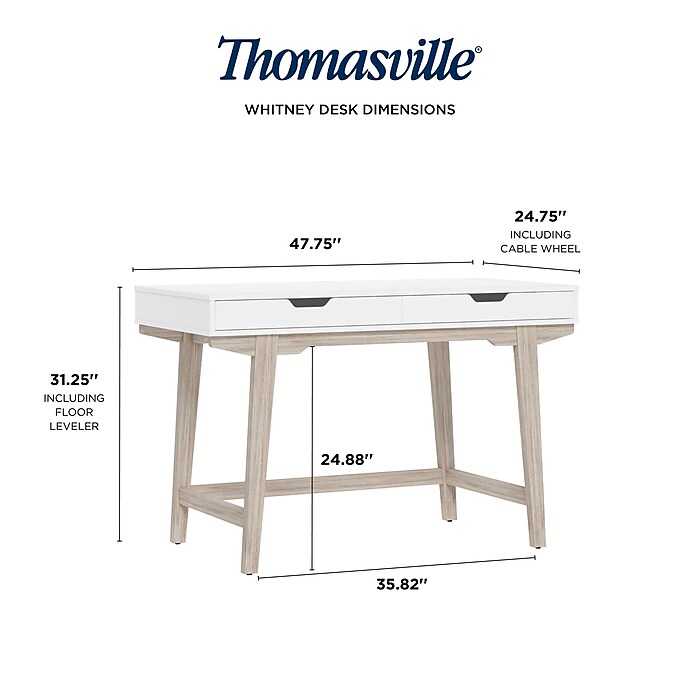 Staples white writing desk discount