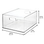 iDESIGN Small Stackable Plastic Storage Bin, 8.7" x 18" x 13.91", Clear, 3/Pack (29151M3)~#|#~1CEBCC86-811A-40C8-94A90B11DEF7145D_sc7
