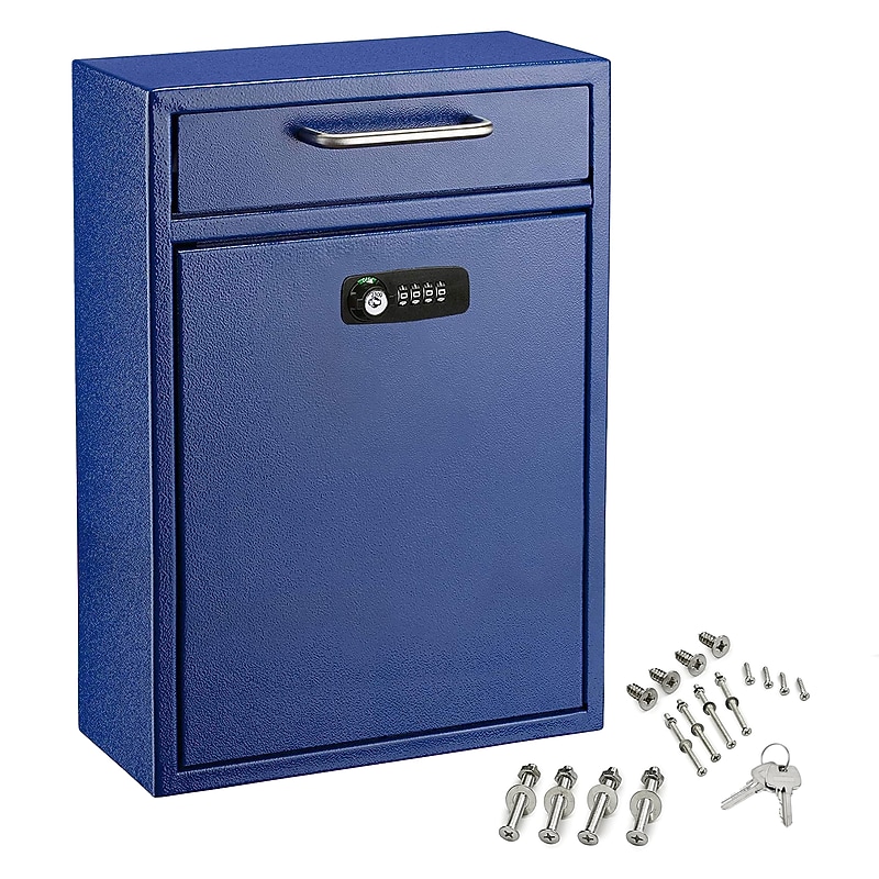 AdirOffice Indoor/Outdoor Interoffice Mailbox, Blue (631-04-BLU-KC) image 1