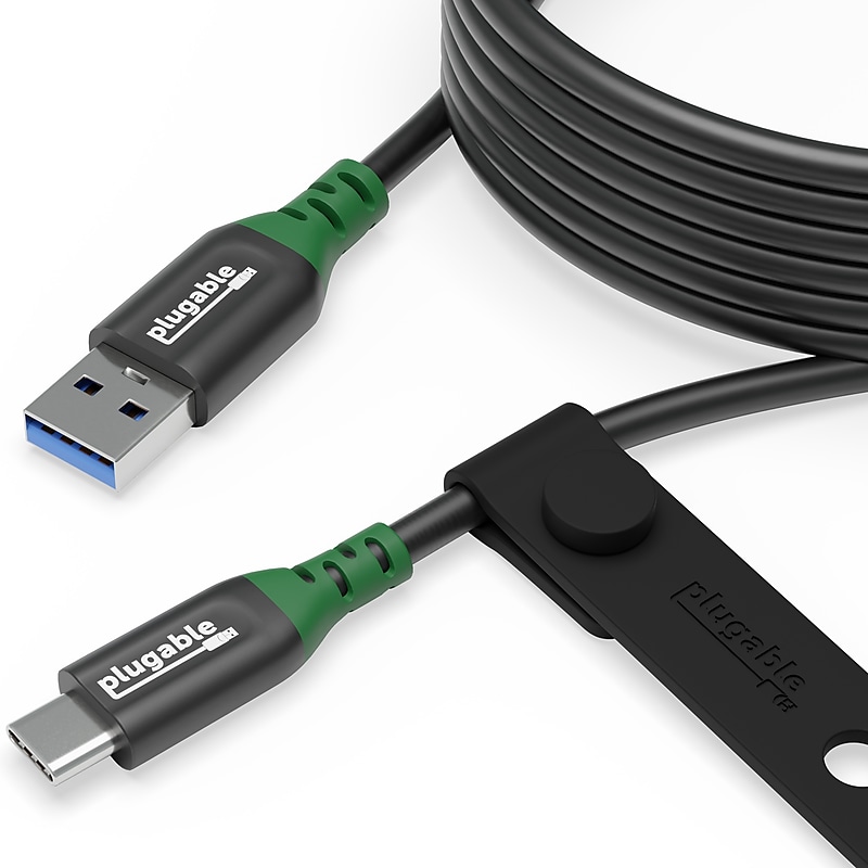 Plugable 6.6' USB-C to USB-A Cable, Black (USBC-A2M) image 1