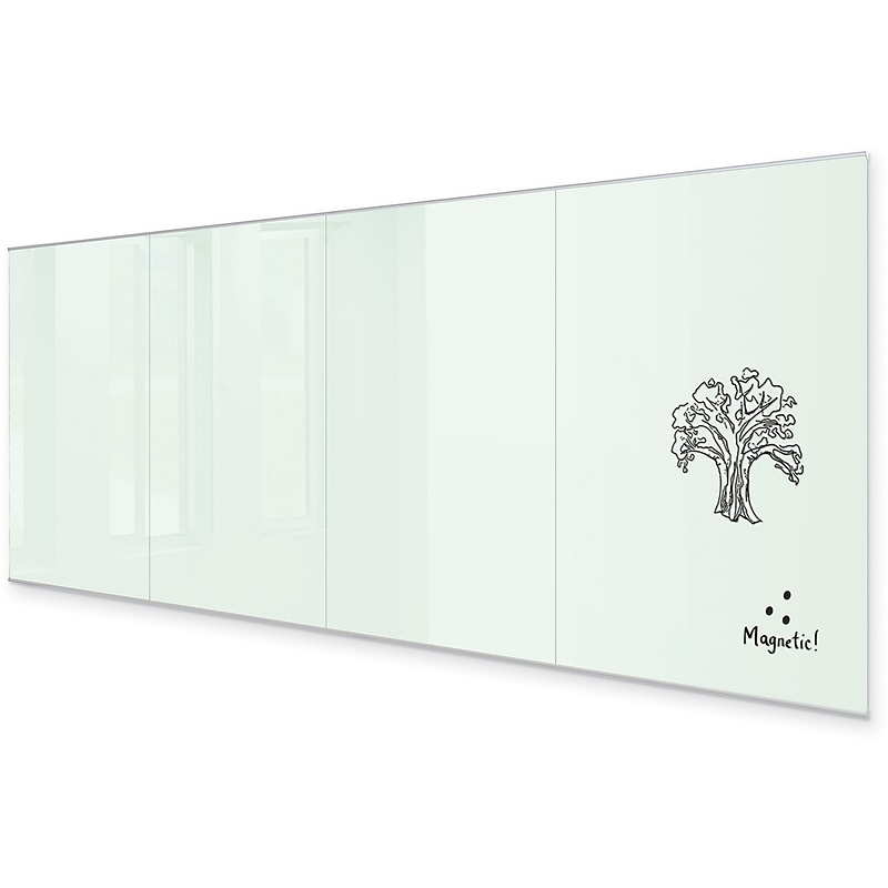 MooreCo Unity Commercial Series Magnetic Glass Dry Erase Wall, 6'H x 16'W (GWD616-GLOSSWHITE) image 1