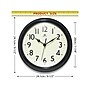 Infinity Instruments Nostalgic Wall Clock, Plastic/Glass, 9.5"Dia. (20306BK-4544)~#|#~1D100766-4598-4057-94038876822A46B9_sc7