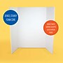 Flipside Tri-Fold Presentation Board, 48" x 36", Corrugated, White, 3/Pack (30048-3)~#|#~1D175C31-C33B-4B38-BAFD9FDC5FED8B0E_sc7