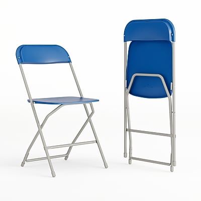 Flash Furniture HERCULES Plastic Folding Chair, Blue, 2/Pack (2LEL3BLUE) Simolary simolary.com