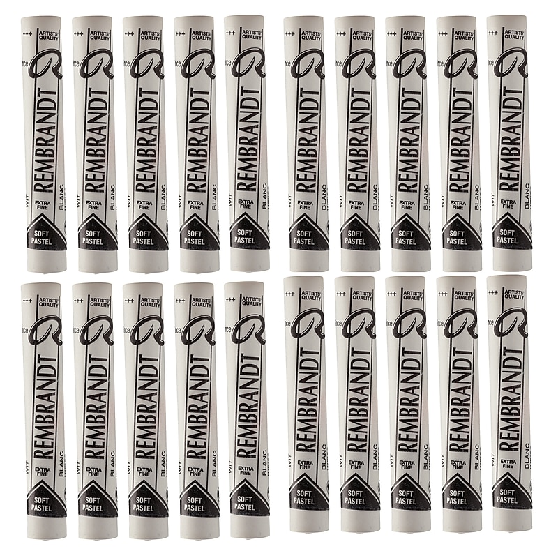 Rembrandt Soft Pastel Single Color Set, White, 5/Set, 4 Sets/Bundle (RBX31991005-4) image 1