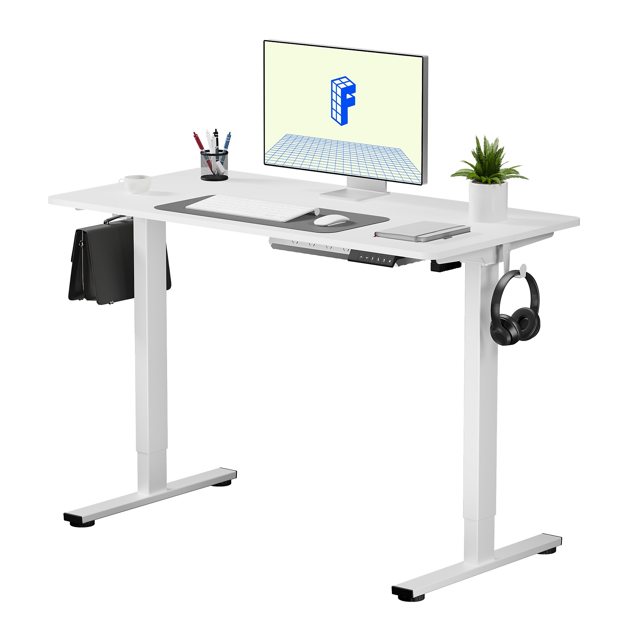 Flexispot EZ2 48″W Electric Adjustable Standing Desk, White (EZ2W-E) Sansujyuku sansujyuku.com