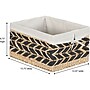 Household Essentials Double Chevron Cattail/Paper Storage Basket, Light Beige/Black (ML-6741)~#|#~1D1DBB72-0954-4E52-90302A75E874365F_sc7