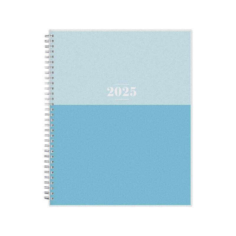 2025 Blue Sky Blue Block 8.5" x 11" Weekly & Monthly Planner, Plastic Cover, Blue (152253) image 1