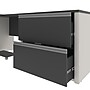 Bestar Connexion 72"W U-Shaped Executive Desk with File Cabinet and Hutch, Slate (93863-59)~#|#~1D1FD8E9-7F62-460C-9E2517FA3A8D163D_sc7