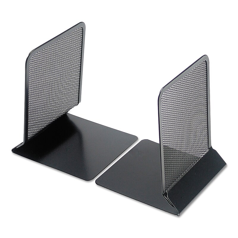 Universal Metal Book Ends, 6.75"H, Black (UNV20025) image 1