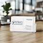 Excello Global Products Horizontal Card Holder, 3" x 2", Horizontal, Table Top/Countertop, Clear Plastic, 2/Pack~#|#~1D24D75B-5B72-4BD4-82403EB52A94B51B_sc7