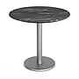 Flash Furniture TopGuard 31.25" Round Wood Dining Table with Round Base, Black Faux Marble/Silver Base (STRD31BMATR18S)~#|#~1D2F2BAD-E69C-417C-B5A8FFDCEFA13938_sc7