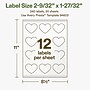Avery Hemp Heart Laser/Inkjet Multipurpose Labels, 2-9/32" x 1-27/32", Off-White (240/Pack)~#|#~1D39CDA4-B548-47A3-B82DDEFAA49CC7EF_sc7