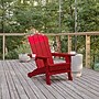 Flash Furniture Newport Adirondack Chair with Cup Holder, Red (LEHMP104410RD)~#|#~1D3BCF70-EE93-4468-B5DEA922D630E384_sc7