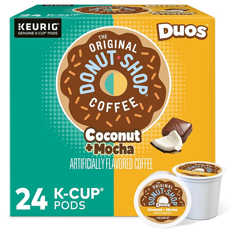 The Original Donut Shop Duos Coconut + Mocha Keurig® K-Cup® Pods, Medium Roast, 24/Box (5000361500) image 1