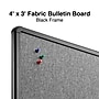 Staples Fabric Bulletin Board, Black Frame, 4' x 3' (ST61264)~#|#~1D3DE081-E68B-48B4-BF8BD5D9F156C4A4_sc7