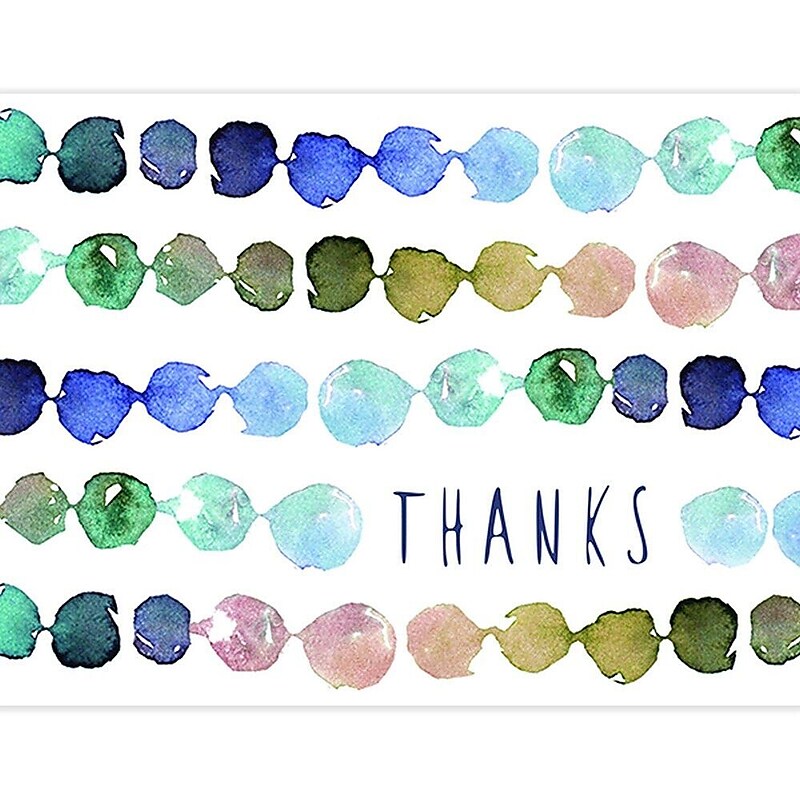 JAM PAPER Go Green Thank You Card Sets, Azure Dots, 16 Cards with Envelopes (52612907841A) image 1