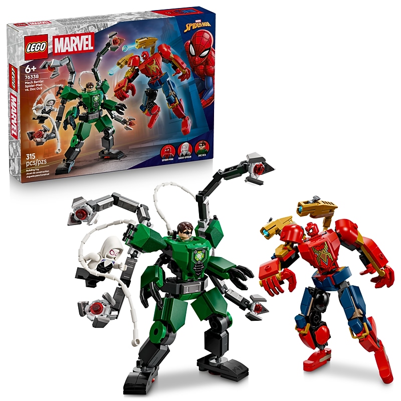 LEGO Marvel Mech Battle Spider-Man vs. Doc Ock Building Set, 315 Pieces (76338) image 1
