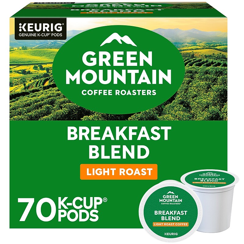 Green Mountain Breakfast Blend Coffee Keurig® K-Cup® Pods, Light Roast, 70/Box (5000373741) image 1