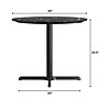 Flash Furniture TopGuard 36" Round Wood Dining Table with X-Base, Black Faux Marble/Black Base (STRD36BMAT3030)~#|#~1D4B244E-BB4B-4B89-838961880864AF7F_sc7