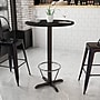 Flash Furniture 30" Round Laminate Table Top with 22" x 22" Bar-Height Table Base, Black (XURD30BKT22B3F)~#|#~1D4BE8CC-0C5B-440B-B90CF4767FE59D4F_sc7