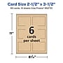 Avery Business Cards, 2.5" x 3.5", Matte Kraft Brown, 60/Pack (95272)~#|#~1D4E8235-279A-4D9A-A5E6341ADBD95FDD_sc7