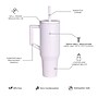 Elemental Commuter Series Stainless Steel Triple Wall Insulated Tumbler with 2 Straws & Handle, 40 oz., White (ET40WH12)~#|#~1D5055B2-C3E1-4406-98414BAB733F9C96_sc7