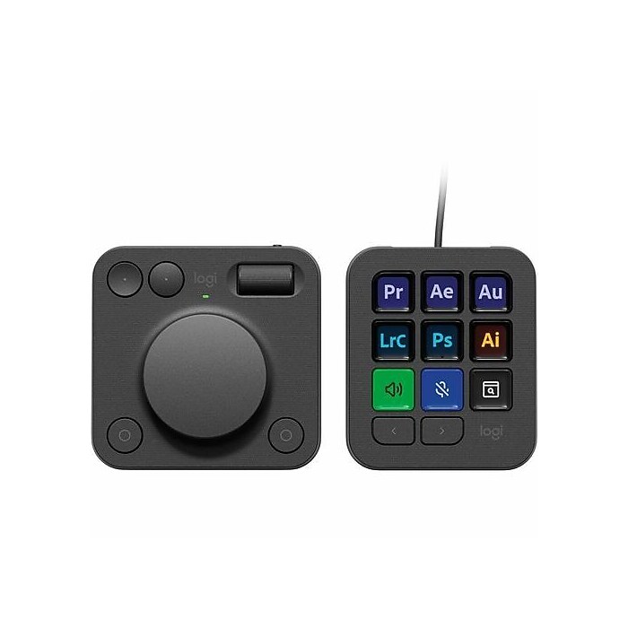 Logitech MX Creative Console Wireless Keypad & Dial, Graphite (920