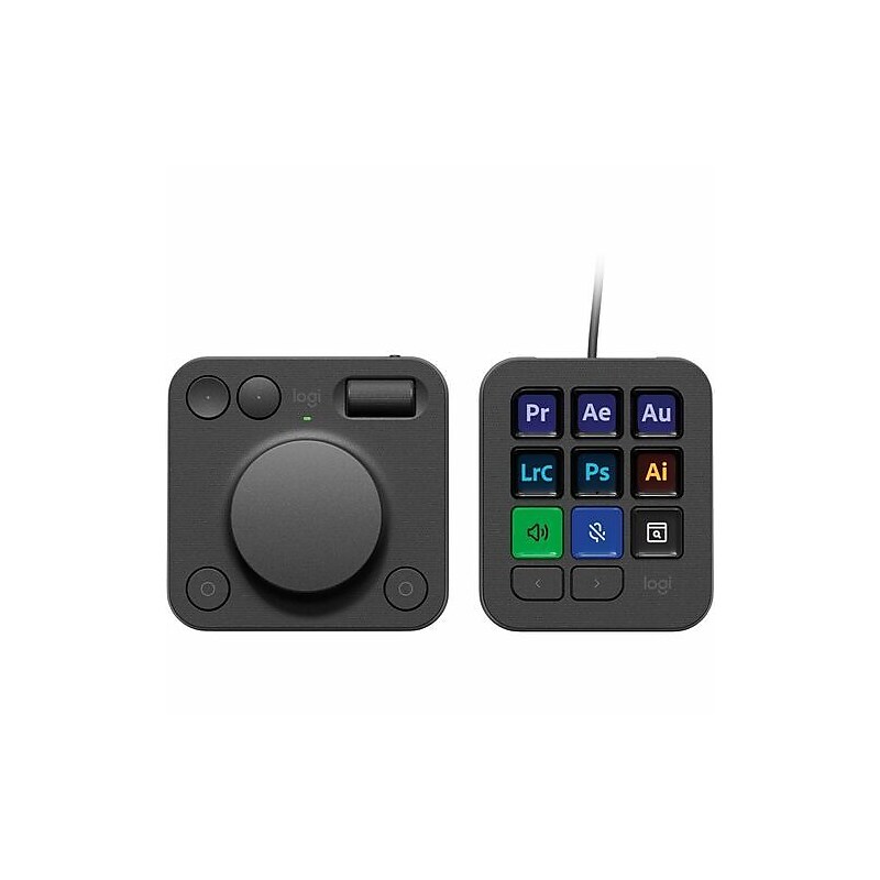 Logitech MX Creative Console Wireless Ergonomic Keypad & Dial, Graphite (920-012660) image 1