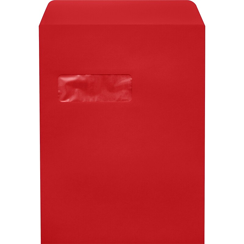 LUX 9" x 12" Open End Window Envelopes, Ruby Red (LUX-1590-18-50) image 1