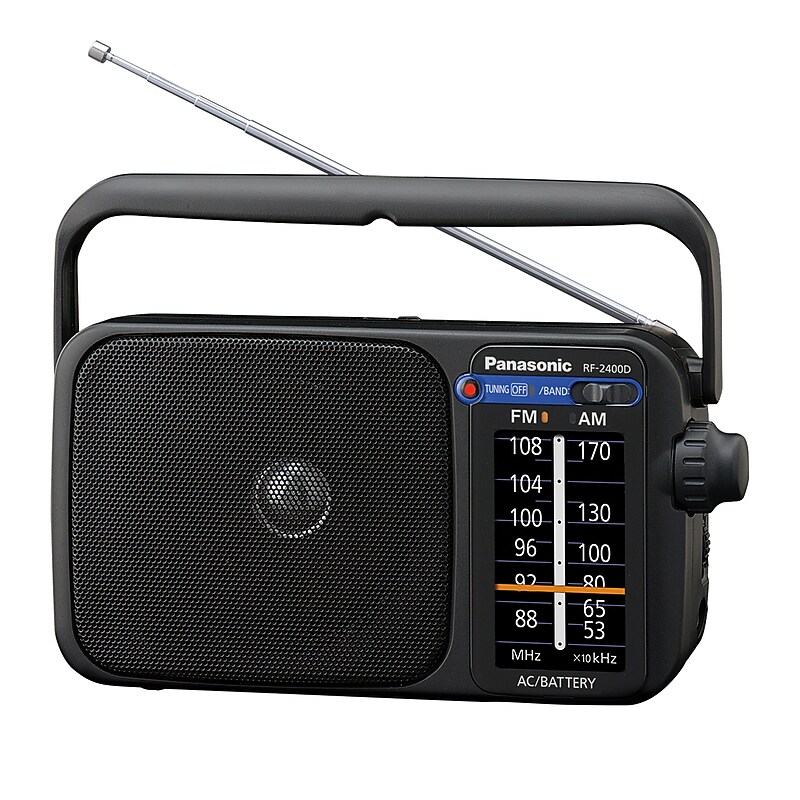 Panasonic Portable AM/FM Radio, Black (RF-2400-K) image 1