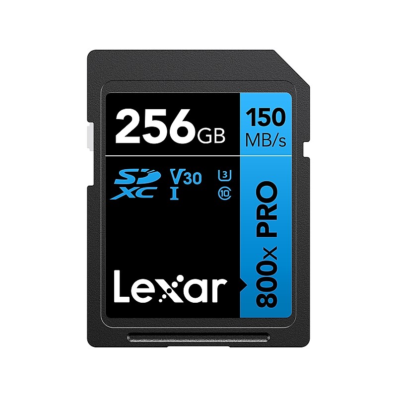 Lexar High-Performance 800x PRO BLUE Series 256GB SDXC Memory Card, Class 10, UHS-I, V30 (LSD0800P256G-BNNNU) image 1