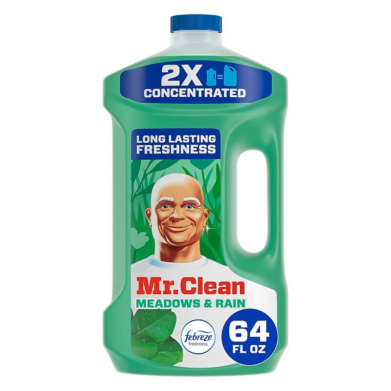 Mr. Clean Multi-Surface Cleaner, Febreze Meadows & Rain Scent, 64 Fl. Oz. (10725) image 1