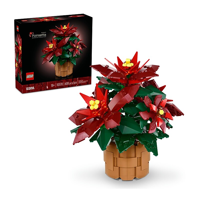 LEGO Botanicals Poinsettia, 608 Pieces (10370) image 1