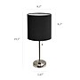 Simple Designs 19.5" LED Table Lamp, Brushed Steel/Black Shade (LT2024-BLK-CCLB)~#|#~1D704353-E159-4760-BB22C9BAB2757B08_sc7