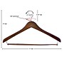 Nahanco 17" Wood Extra Thick Concave Suit Hanger, Walnut, 40/Pack (2017CHPB)~#|#~1D74CD55-9716-4CAA-A84CB7C14AADA437_sc7