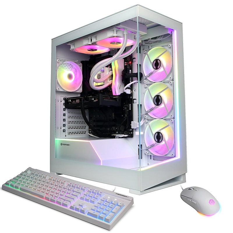 CyberPowerPC Gaming Desktop Computer, AMD Ryzen 7 9700X, GeForce RTX 5060 Ti 16GB, 32GB RAM, 2TB SSD, Windows 11 Home image 1