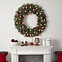Nearly Natural 4-ft Oversized Pre-Lit Frosted Holiday Christmas Wreath with Ornaments and 40 LED Globe Lights (W1275)~#|#~1D7A6CBE-56EC-4BB3-A8112DAF06E11E4F_sc7